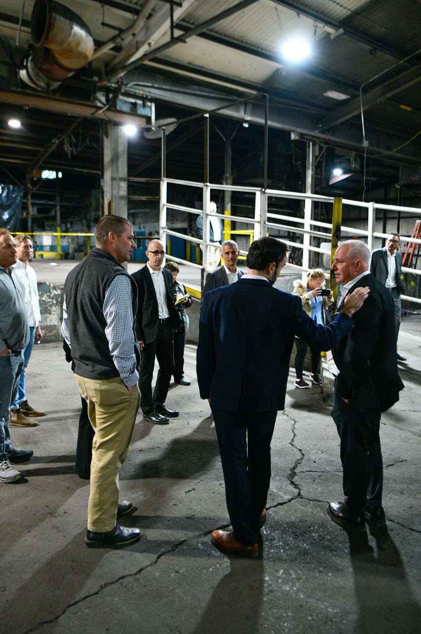 Guests inside the Fagor Recycling plant