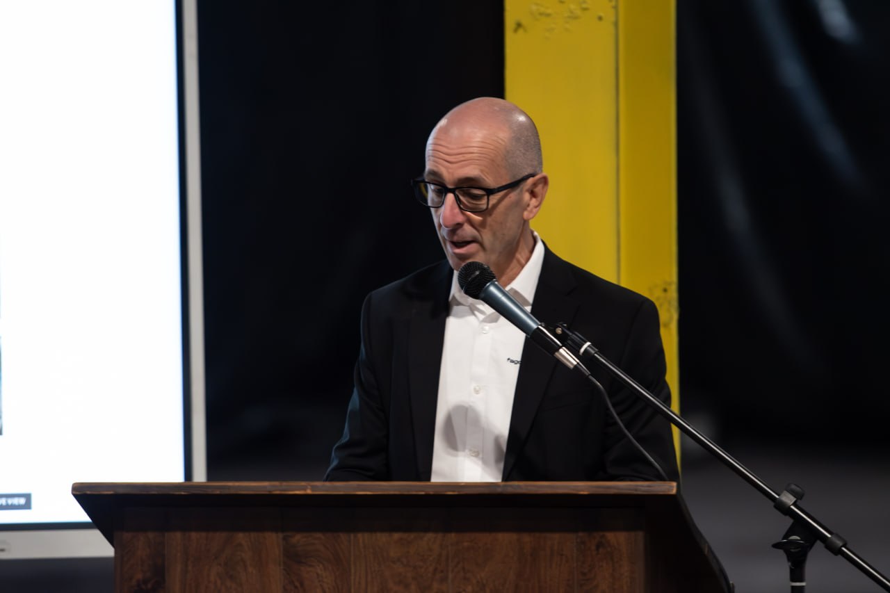 Speaker at the ceremony, Blossburg